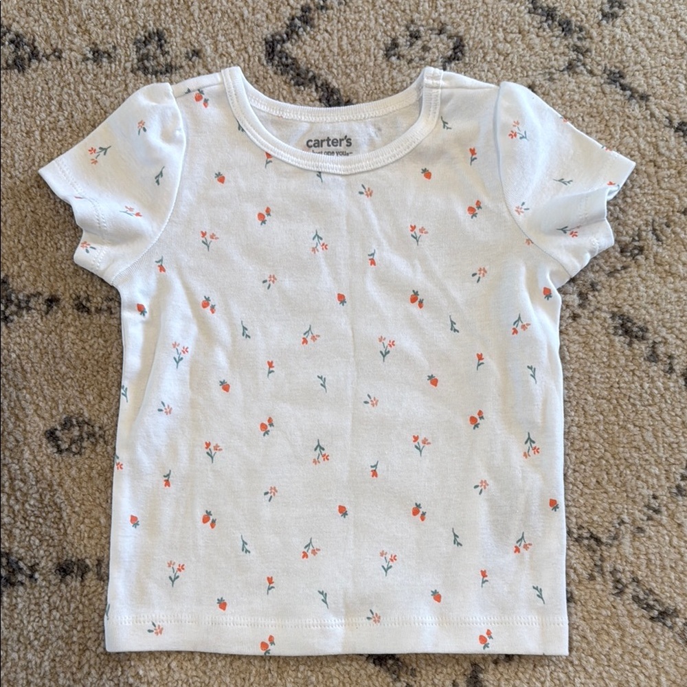 Carter's White Floral Kids T-Shirt